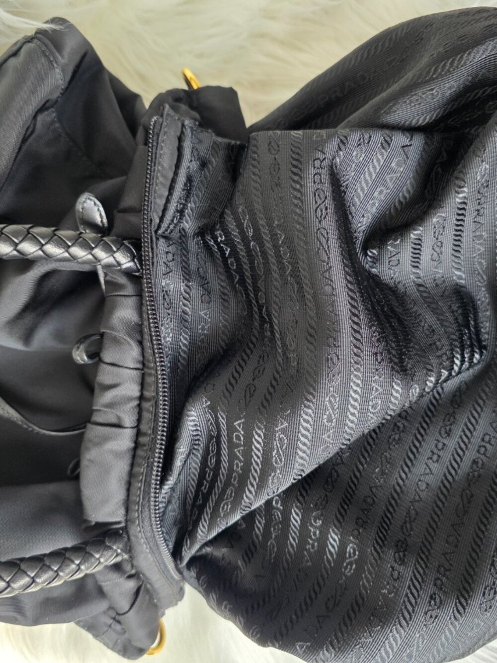 Authenticated Prada Tessuto Bow Two Way Bag - Picture 17 of 17